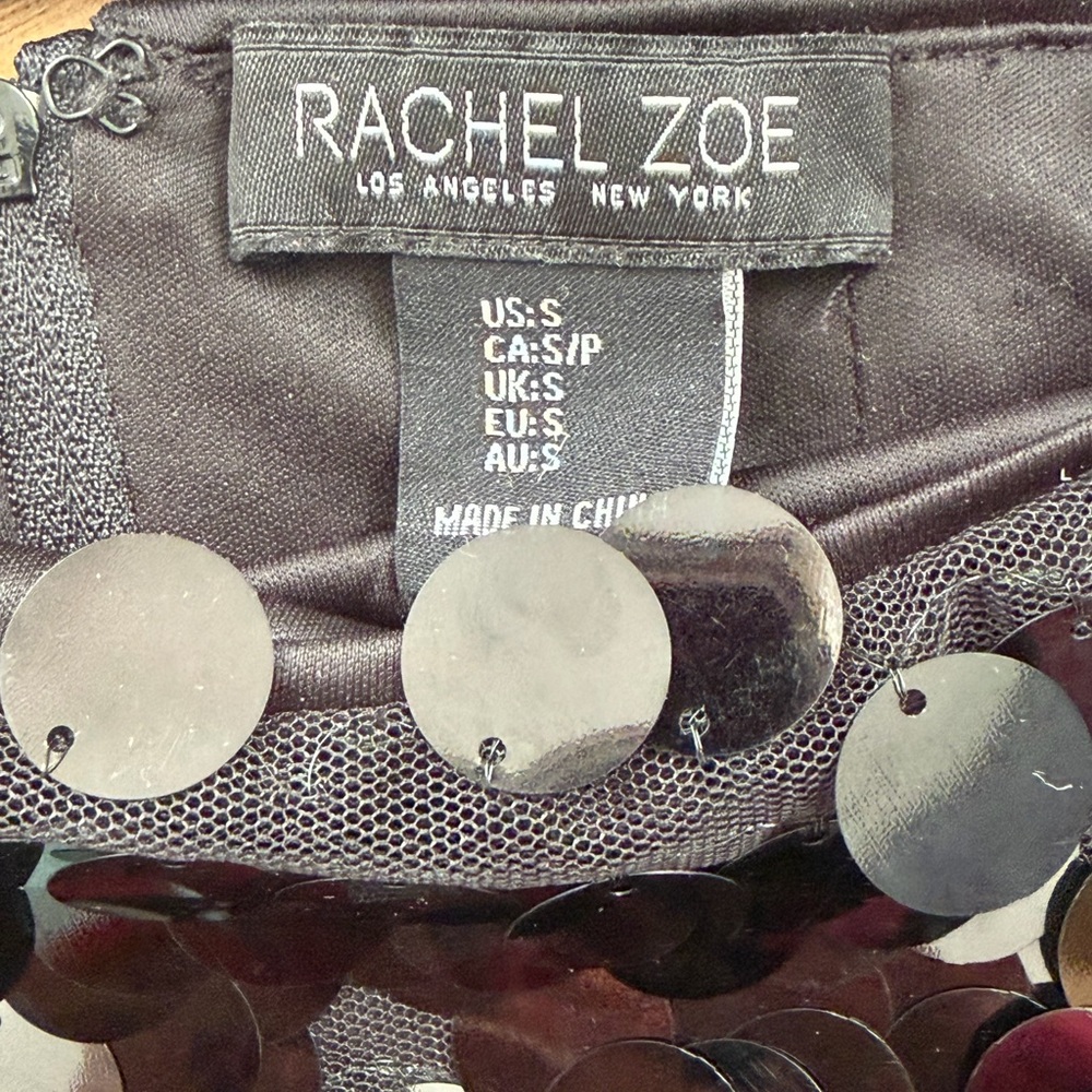 Rachel Zoe Black Sequin Mini Skirt - Picture 2 of 5